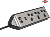 Brennenstuhl estilo Corner Extension Lead 240V 3-Gang 13A Black 2m
