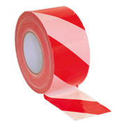 Sealey Hazard Warning Barrier Tape 80mm x 100m Red/White Non-Adhesive