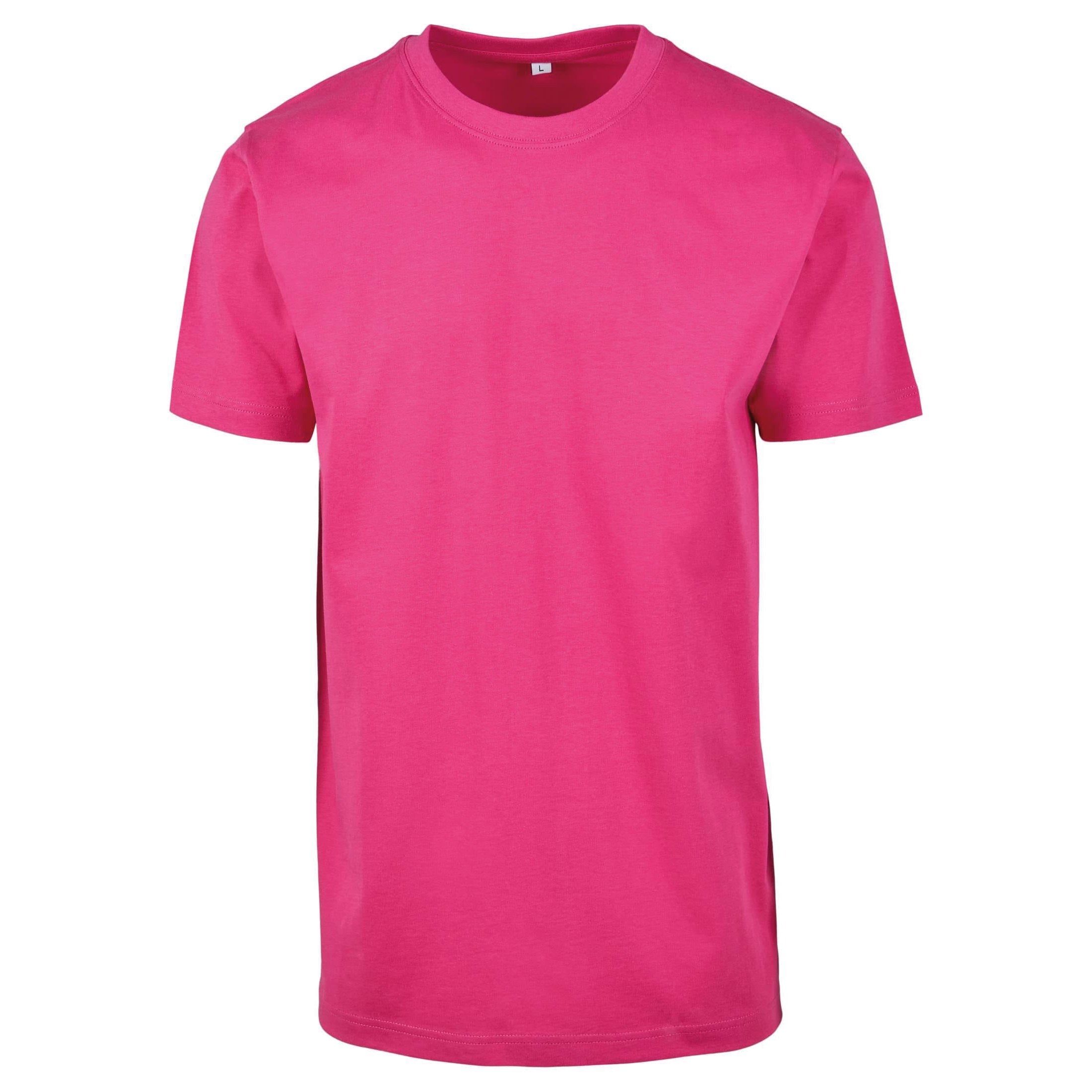 Build Your Brand T-Shirt Round-Neck - Hibiskus Pink