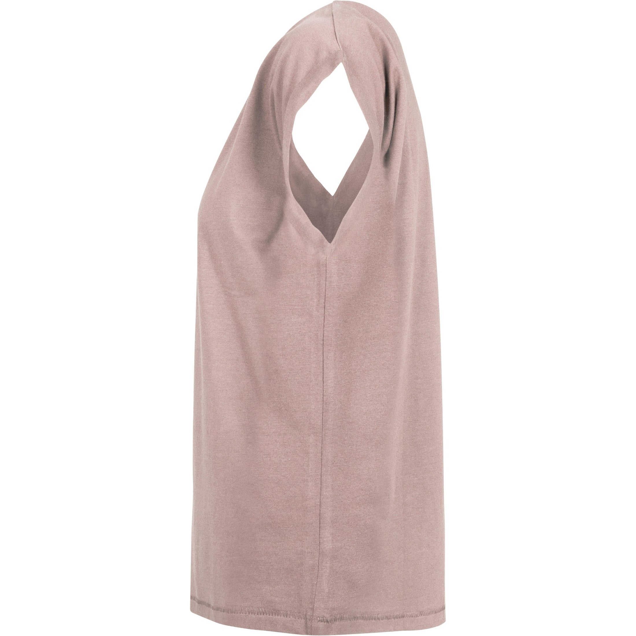 Build Your Brand Women's Extended Shoulder Tee - Dusk Rose