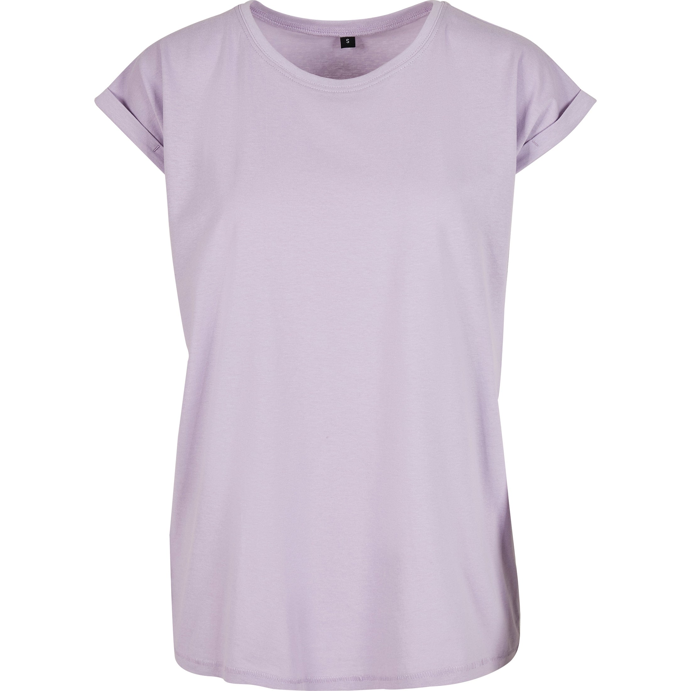 Build Your Brand Women's Extended Shoulder Tee - Lilac