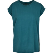 Build Your Brand Women's Extended Shoulder Tee - Teal