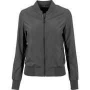 Build Your Brand Women's Nylon Bomber Jacket