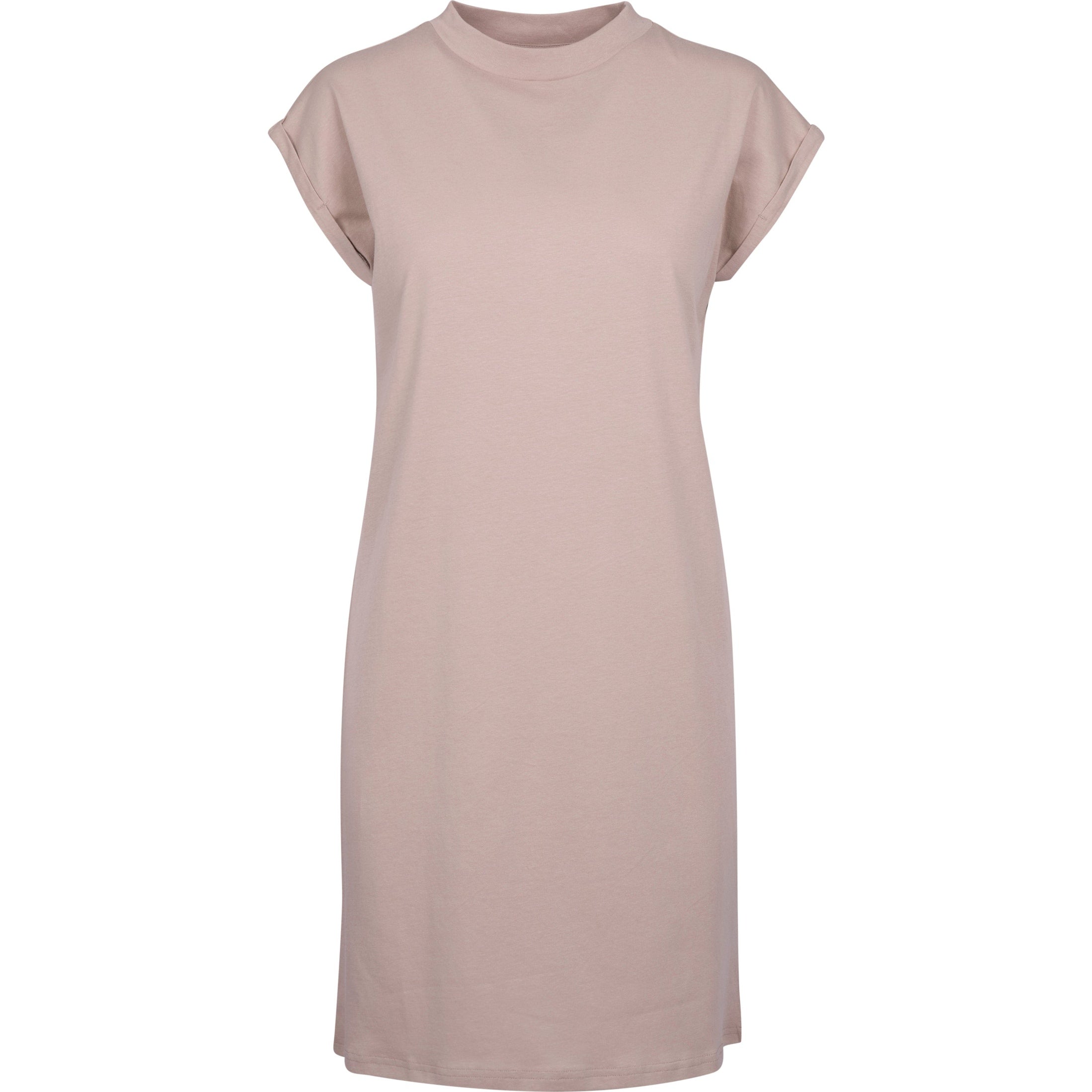 Build Your Brand Women's Turtle Extended Shoulder Dress - Dusk Rose