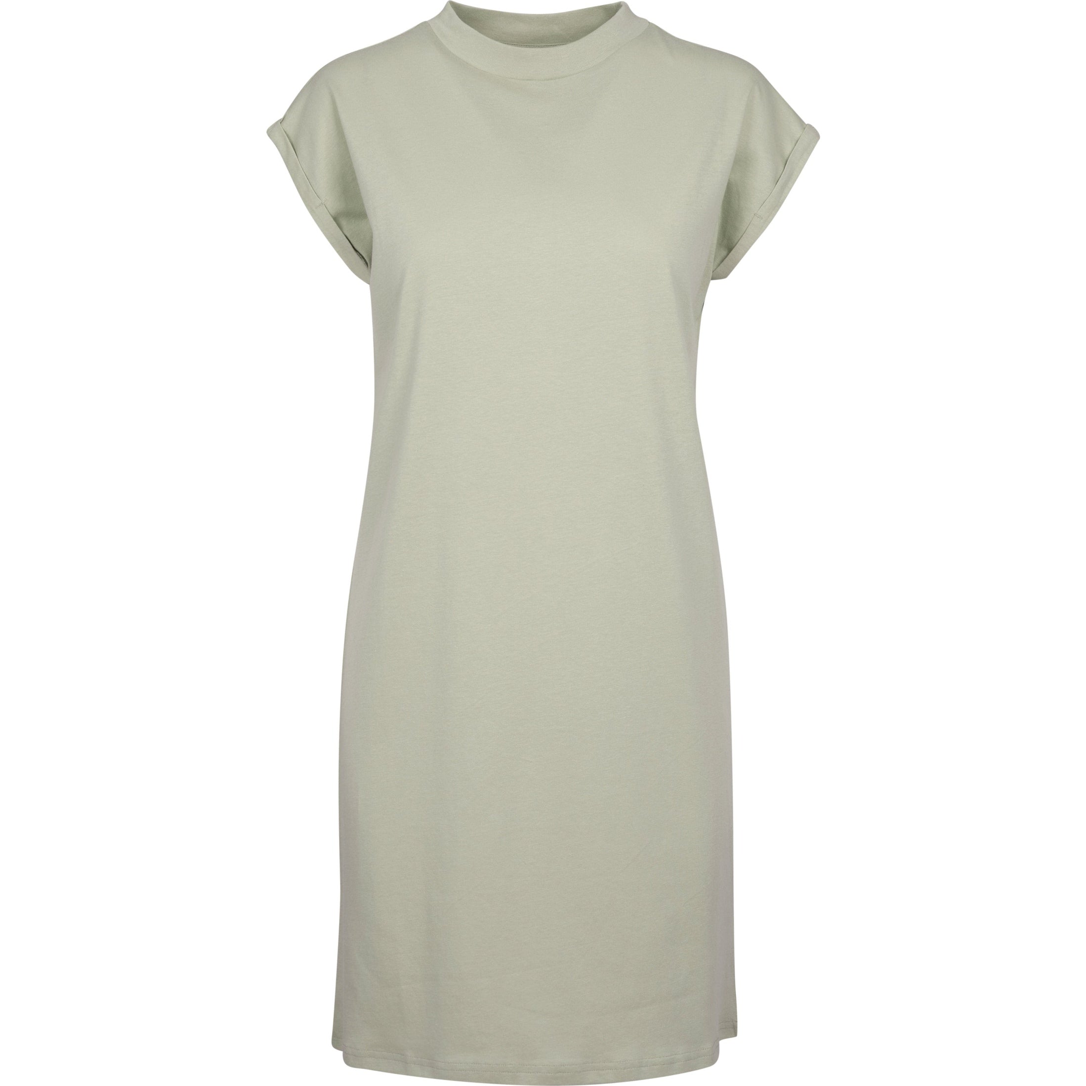 Build Your Brand Women's Turtle Extended Shoulder Dress - Soft Salvia