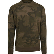 Build Your Brand Camo Crew Neck