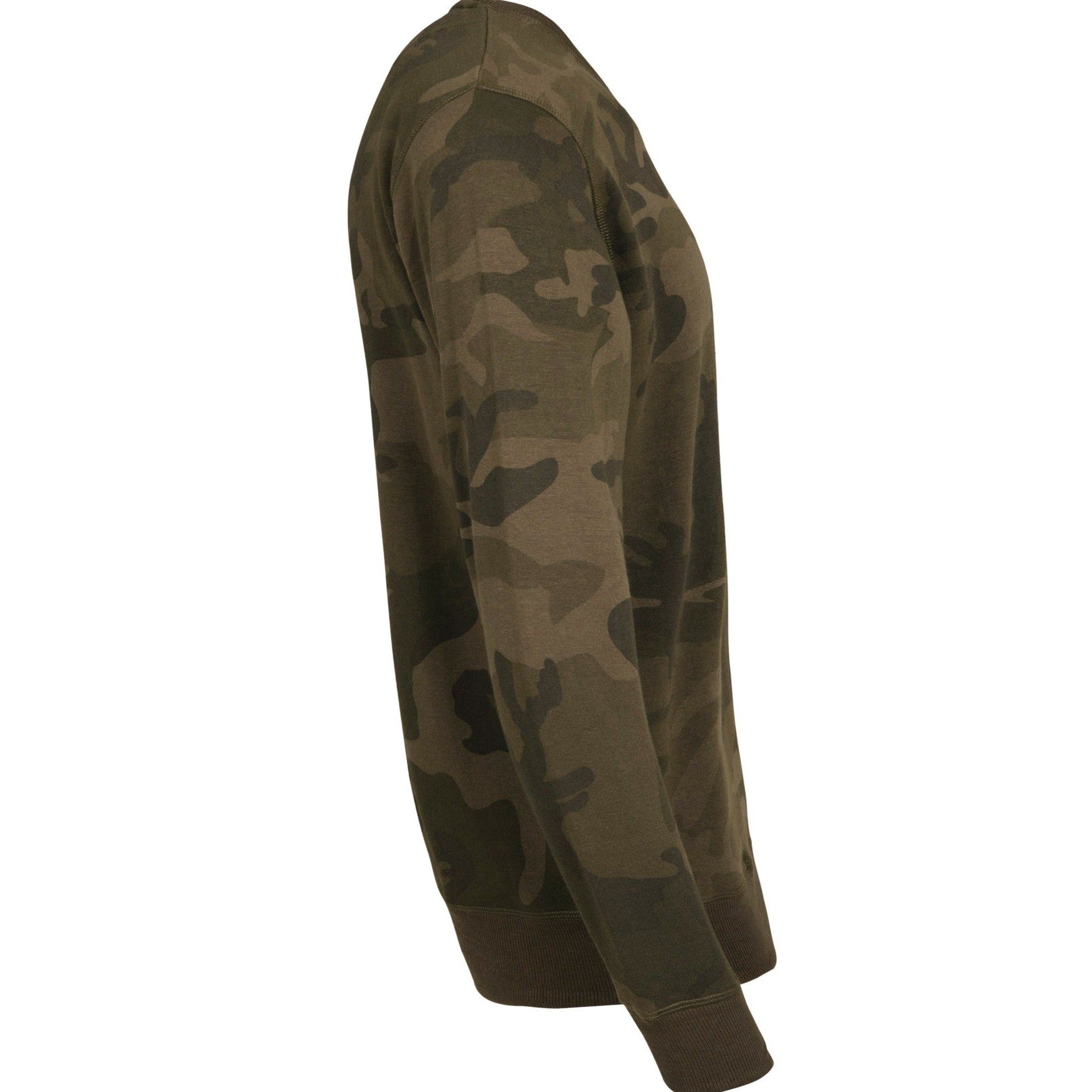 Build Your Brand Camo Crew Neck