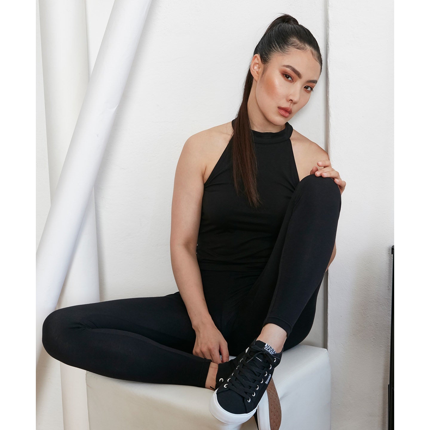 Build Your Brand Women's Turtleneck Short Top