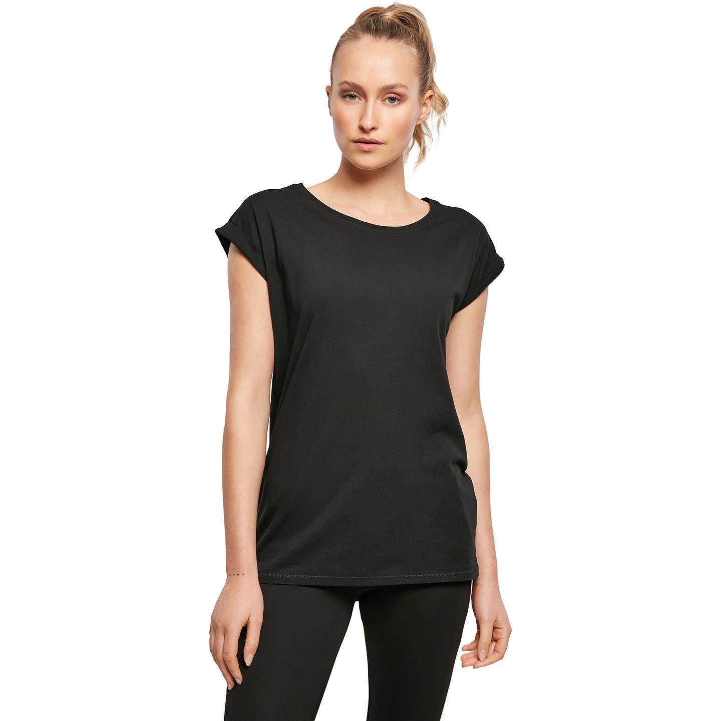 Build Your Brand Women's Organic Extended Shoulder Tee