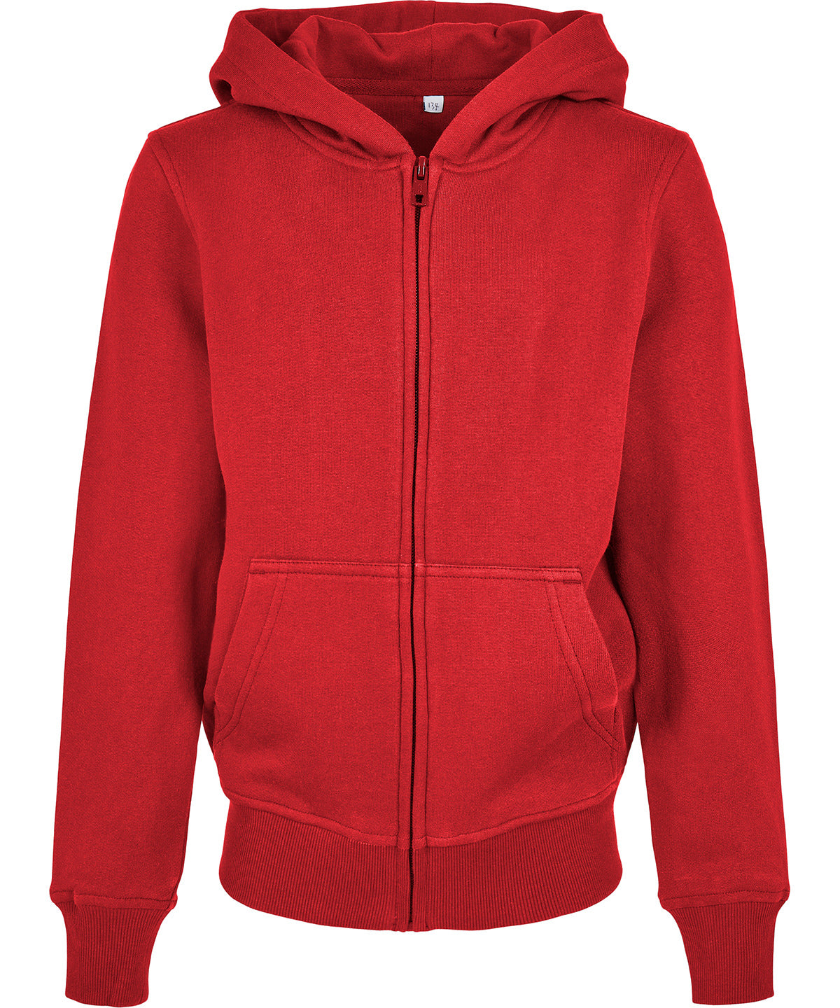 Build Your Brand Organic Kids Basic Zip Hoodie