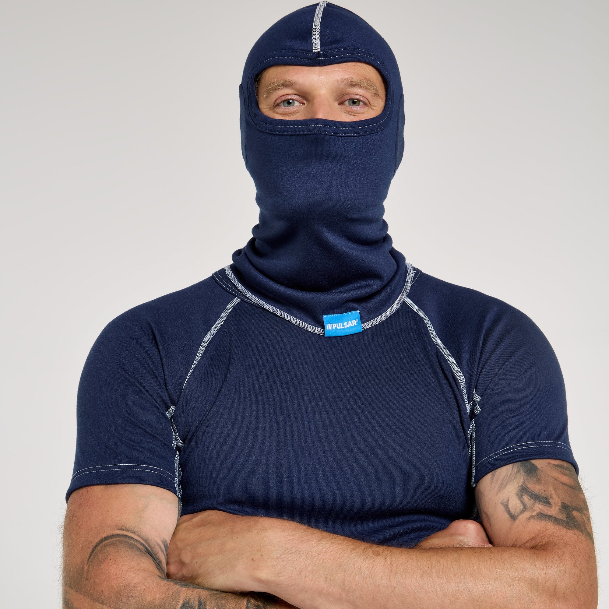 Balaclava Mesh Ear Cut Outs Navy Unisex