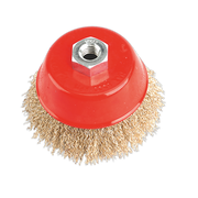 Sealey Brassed Steel Cup Brush Ø100mm M14 x 2mm