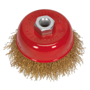 Sealey Brassed Steel Cup Brush Ø75mm M10 x 1.5mm