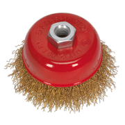Sealey Brassed Steel Cup Brush Ø75mm M14 x 2mm