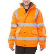 Beeswift Bomber Jacket Fleece Lined Hi-vis
