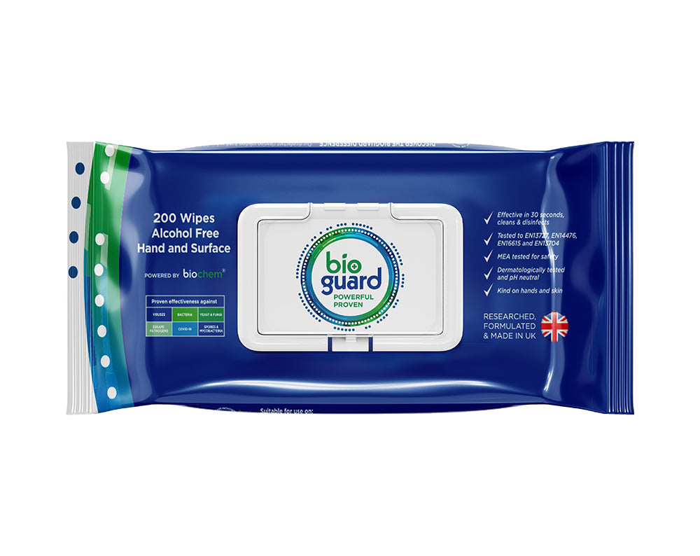 Beeswift Bioguard 200 Soft Pack Hand And Surface Wipe Alcohol Free