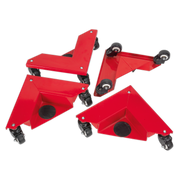 Sealey Corner Transport Dollies Set of 4 - 150kg Capacity