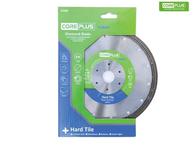 CorePlus HT200 Hard Tile Turbo Diamond Blade 200mm