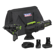 Sealey 2 x 10.8V SV10.8 Series Combi Drill & Multi-Tool Kit