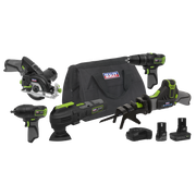 Sealey 5 x 10.8V SV10.8 Series Cordless Combo Kit - 2 Batteries CP108VCOMBO8