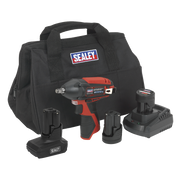 Sealey Impact Wrench Kit 3/8"Sq Drive 12V Lithium-ion - 3 Batteries