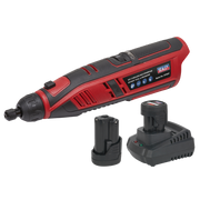 Sealey Cordless Rotary Tool & Engraver Kit 49pc 12V SV12 Series - 2 Batteries