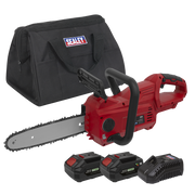 Sealey Cordless Chainsaw 25cm 20V SV20 Series Kit -  2 Batteries