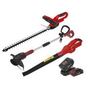 Sealey 3 x 20V SV20 Series Garden Power Tool Kit - 2 Batteries