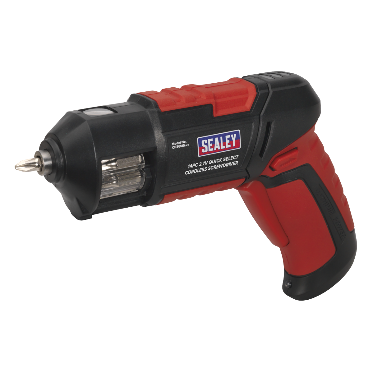 Sealey Cordless Screwdriver Quick Select 14pc 3.7V Lithium-ion