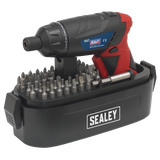 Sealey Cordless Screwdriver Set 53pc 3.6V Lithium-ion