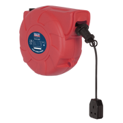 Sealey Cable Reel System Retractable 15m 1 x 230V Socket