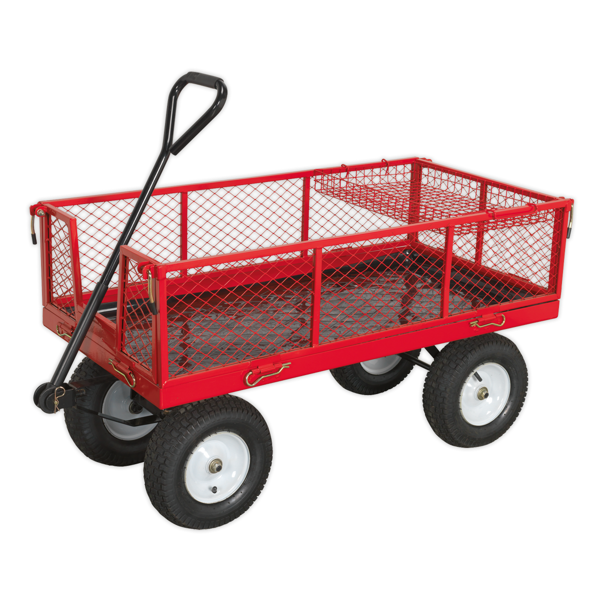 Sealey Platform Truck with Sides Pneumatic Tyres 450kg Capacity