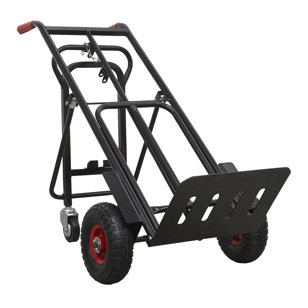 Sealey Heavy-Duty 3-in-1 Sack Truck with PU Tyres 300kg Capacity
