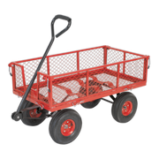 Sealey Platform Truck with Removable Sides Pneumatic Tyres 200kg Capacity