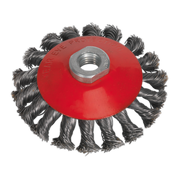 Sealey Conical Wire Brush Ø100mm M10 x 1.5mm