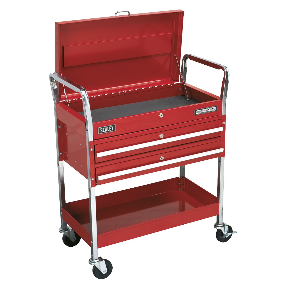 Sealey Trolley 2-Level Heavy-Duty with Lockable Top & 2 Drawers