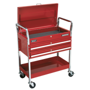 Sealey Trolley 2-Level Heavy-Duty with Lockable Top & 2 Drawers