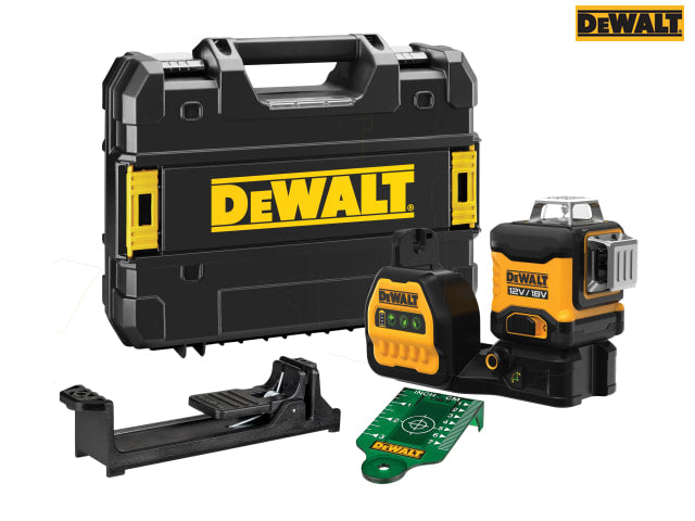 DEWALT DCE089NG18 3 x 360° Green Multi-Line Laser 12/18V Bare Unit