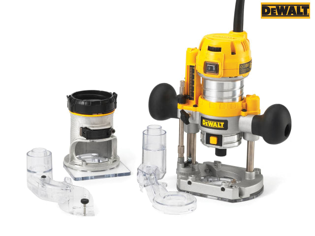 DEWALT D26204K 1/4in Premium Plunge & Fixed Base Combi Router 900W 240V