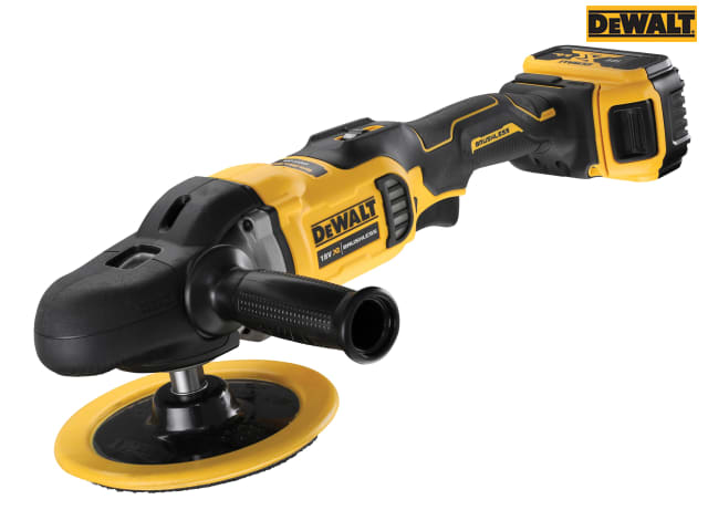 DEWALT DCM849P2 XR Brushless Rotary Polisher 180mm 18V 2 x 5.0Ah Li-ion