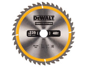 DEWALT Portable Construction Circular Saw Blade 235 x 30mm x 40T