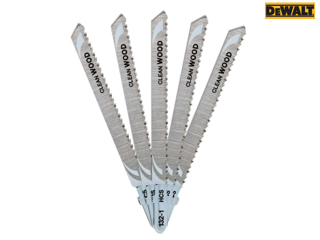 DEWALT HCS Wood Jigsaw Blades Pack of 5 T101BR