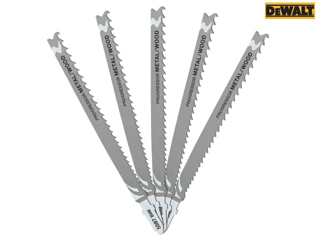 DEWALT HCS Progressor Tooth Jigsaw Blades Pack of 5 T345XF
