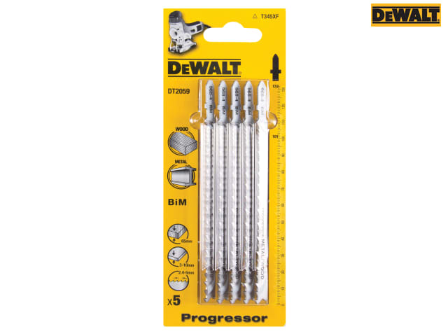 DEWALT HCS Progressor Tooth Jigsaw Blades Pack of 5 T345XF