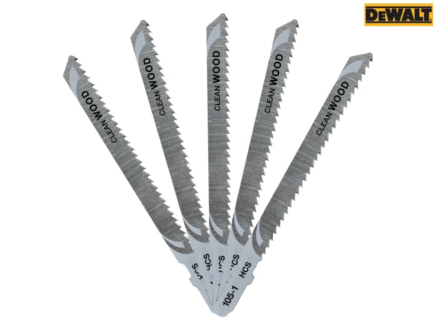 DEWALT HCS Wood Jigsaw Blades Pack of 5 T101B