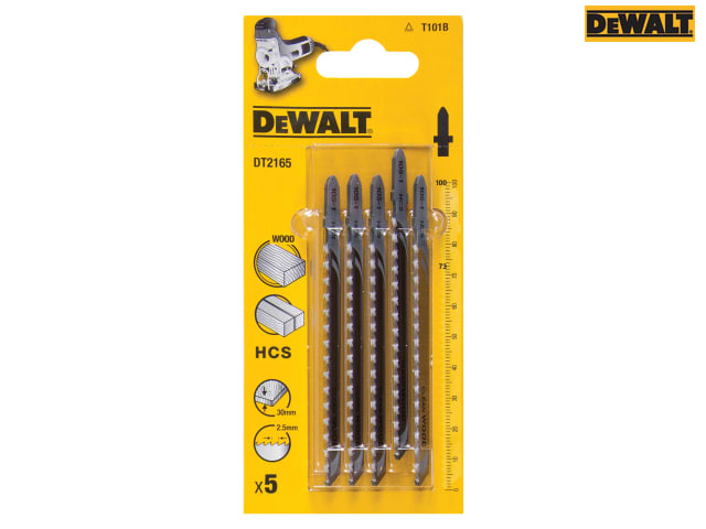 DEWALT HCS Wood Jigsaw Blades Pack of 5 T101B