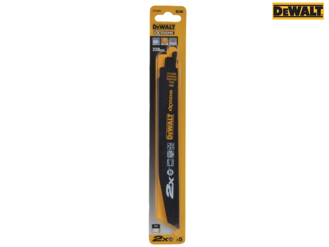DEWALT 2X Life General Purpose Reciprocating Blade 228mm x 10 TPI (Pack 5)