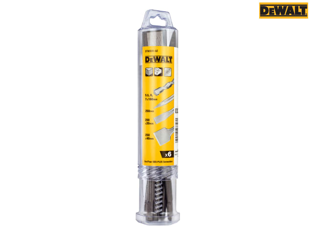 DEWALT DT60331 SDS Plus Drill and Chisel Bit Set, 6 Piece