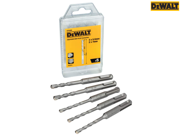 DEWALT DT9398 SDS Plus Drill Bit Set, 5 Piece