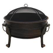 Sealey Dellonda 30" Deluxe 2-in-1 Outdoor Fire Pit & Coffee Table Antique Bronze Effect